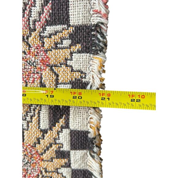 Vtg Tapestry Wall Hanging Chicken Farm Decor Welcome To Our Home Hanger 1995 - Picture 6 of 10